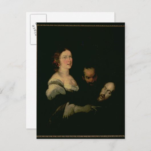 バプテストの聖ヨハネの頭とサロメ ポストカード (正面/裏面)