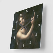 バプテストの聖ヨハネ，レオナルド・ダ・ヴィンチ スクエア壁時計 (傾斜)