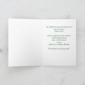 バプテスト大臣の就任式 カード (内部)