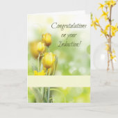 バプテスト大臣の就任式 カード (黄色い花)