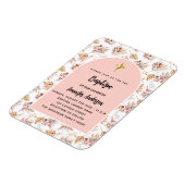 バプテスパンパスフラワーズバラ金ゴールドピンク招待 マグネット (左側)