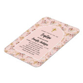 バプテスパンパスフラワーズバラ金ゴールドピンク招待 マグネット (左側)