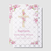 バプテスピンクのオーキッドの水色 ベラム紙招待状 (オフセット (招待状))