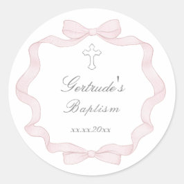 バプテスピンクの弓フレーム ラウンドシール