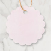 バプテスピンクの弓ベビーガールメッセージカード フェイバータグ (裏面)