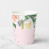 バプテスピンクの白い花の少女 紙コップ (左)