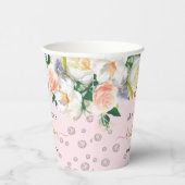 バプテスピンクの白い花の少女 紙コップ (右)