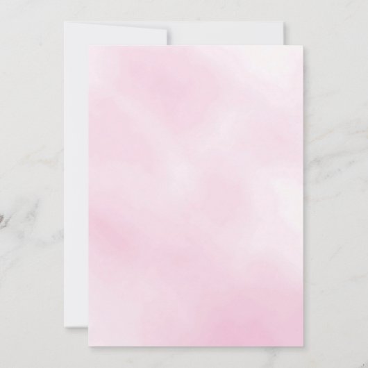 バプテスピンクの空の女の子がミニマルにクロスモダン 招待状 (裏面)