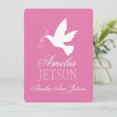 バプテスピンクの鳩の発表招待状 招待状 (スタンド正面)