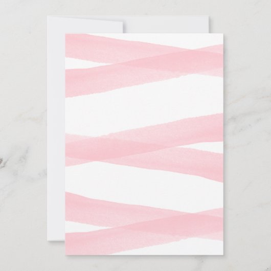 バプテスピンクウォーターモダンカラー招待状 招待状 (裏面)