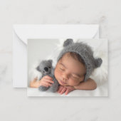 バプテスピンクウォーター色フローラガールサンキューC ノートカード (裏面)