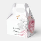 バプテスピンクフローラ銀モダン十字架エレガント フェイバーボックス (裏面サイド)