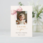 バプテスピンクボウ写真クリームガール サンキューカード (スタンド正面)