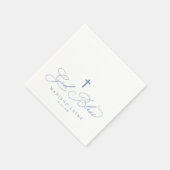 バプテスファースト共産塵の青い神が十字架を祝福 スタンダードカクテルナプキン (角)