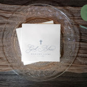 バプテスファースト共産塵の青い神が十字架を祝福 スタンダードカクテルナプキン