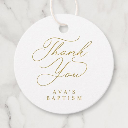 バプテスファースト金ゴールド神が十字架を祝福 フェイバータグ (正面)