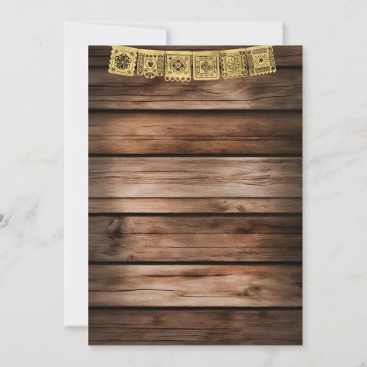 バプテスフィエスタツインボーイ&ガールウッド1st誕生日 招待状 (裏面)