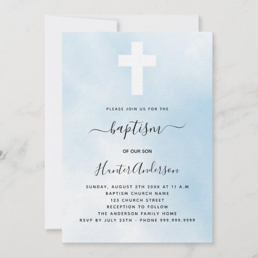 バプテスブルースカイボーイは贅沢を越える 招待状 (正面)