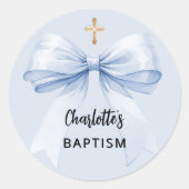 バプテスブルー・ボウ・ボーイ・クロス ラウンドシール (正面)