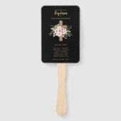 バプテスプログラムファン – フローラクロスブラック金ゴールド ハンドファン (正面)