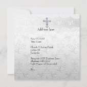 バプテスホワイトレースフォトジェルクロス 招待状 (裏面)