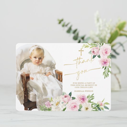 バプテスマありがとうフォトカード サンキューカード (スタンド正面)