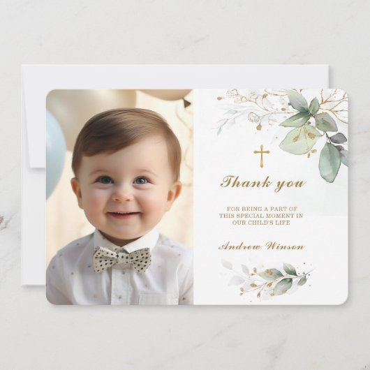 バプテスマありがとうフォトカード サンキューカード (正面)