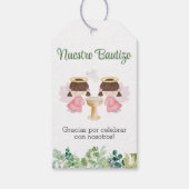 バプテスマありがとうラベル。ギフトラベルスペインの2個 ギフトタグ (裏面)