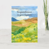 バプテスマおめでとう聖書聖なる書物、 経典 カード (正面)