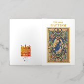 バプテスマおめでとう 箔グリーティングカード (外側レイダウン)