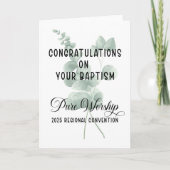 バプテスマおめでとう – 純礼拝私 サンキューカード (正面)