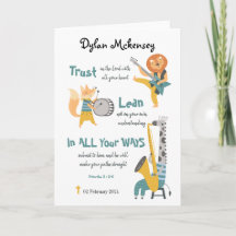 バプテスマおもしろいボーイミュージカル動物と聖書の詩