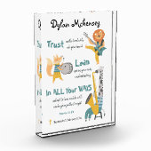 バプテスマおもしろいボーイミュージカル動物と聖書の詩 フォトブロック (左)