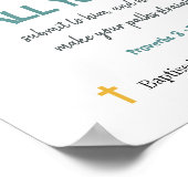 バプテスマおもしろいボーイミュージカル動物と聖書の詩 ポスター (角)