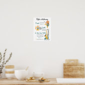 バプテスマおもしろいボーイミュージカル動物と聖書の詩 ポスター (キッチン)