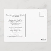 バプテスマかわいらしーパープルフローラ水彩招待状 ポストカード (裏面)