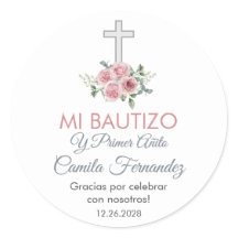 バプテスマとファースト誕生日はピンクのバラを好む