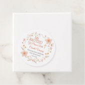 バプテスマと最初の誕生日ピンクフラワーズバウティゾ フェイバータグ (インサイチュ)