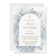 バプテスマと誕生日の青い水色の葉