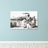 バプテスマに子どもを連れて行く女性 キャンバスプリント (インサイチュ (ウッドフロア))