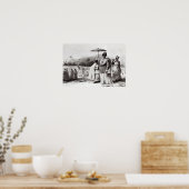 バプテスマに子どもを連れて行く女性 ポスター (キッチン)