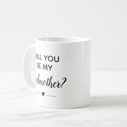 バプテスマのバプテスマを私のgodmother提案書に入れるか コーヒーマグカップ (正面左)