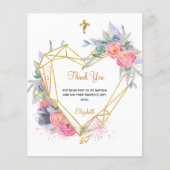 バプテスマのピンクのフローラ感謝してい写真あなた (正面)