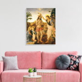 バプテスマのヨハネによるキリストのバプテスマ キャンバスプリント (インサイチュ (リビング))