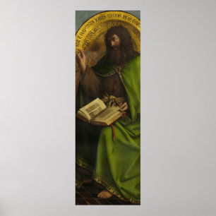 バプテスマのヨハネ,ゲント・アルタルピースby van Eyck ポスター