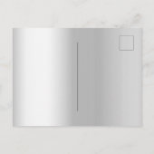 バプテスマのラベンダーのシルバーバイオレットの輝エレガントき インビテーションポストカード (裏面)