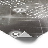 バプテスマの写真エレガント座席図 ポスター (角)