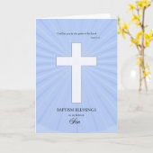 バプテスマの十字架白熱［赤熱］光を放つで カード (黄色い花)