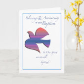 バプテスマの命日 カード (黄色い花)