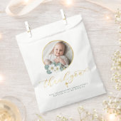 バプテスマの好意バッグと感謝のメッセージ フェイバーバッグ (クリップ留めされた状態)